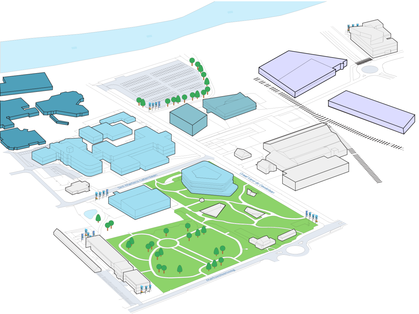 Grondplan Kortrijk Weide